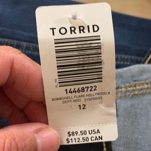 Torrid Bombshell Flare Jeans size 12